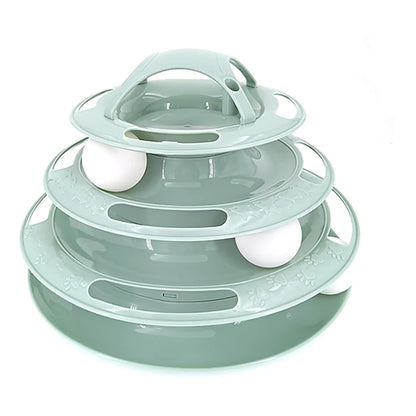 Engaging 3/4 Level Cat Toy Tower - Interactive Amusement for Your Feline Friend