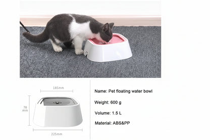 Pet Dog Cat Bowl Floating Bowl Water Drinker Not Wet Mouth Splash Water Cat Bowl Not Sprinkler Water Dispenser Portable Dog Bowl